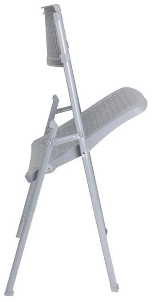 Alt view image 5 of 7 - National Public Seating NPS Airflex Series Premium Polypropylene Folding Chair Platinum 4PK