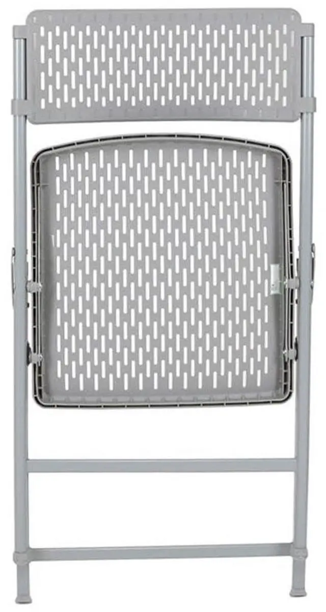 Alt view image 7 of 7 - National Public Seating NPS Airflex Series Premium Polypropylene Folding Chair Platinum 4PK