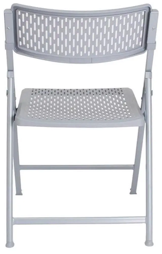 Alt view image 6 of 7 - National Public Seating NPS Airflex Series Premium Polypropylene Folding Chair Platinum 4PK
