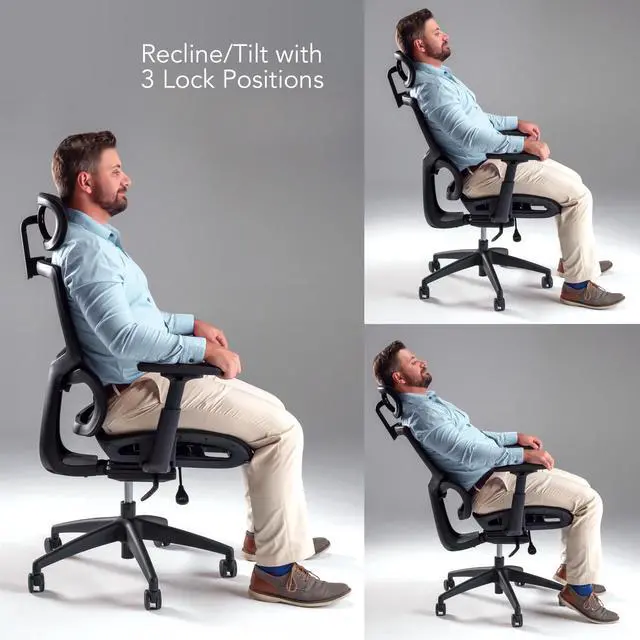 Alt view image 7 of 7 - Bush Business Furniture Align High Back Ergonomic Office Chair with Lumbar Support in Black Fabric, Adjustable Seating Solution for Home and Professional Workspace