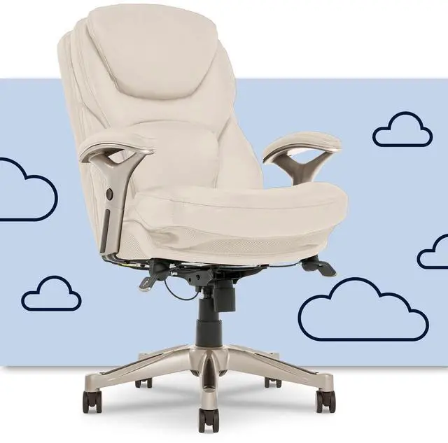 Alt view image 2 of 7 - Serta Works Executive Office Chair with Back in Motion Technology, Inspired Ivory Bonded Leather