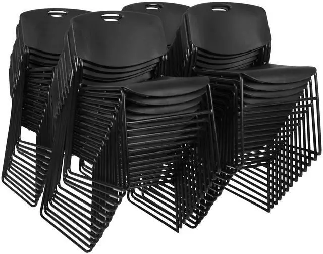 Alt view image 2 of 7 - Regency Zeng Stack Chairs (Set of 50), Black