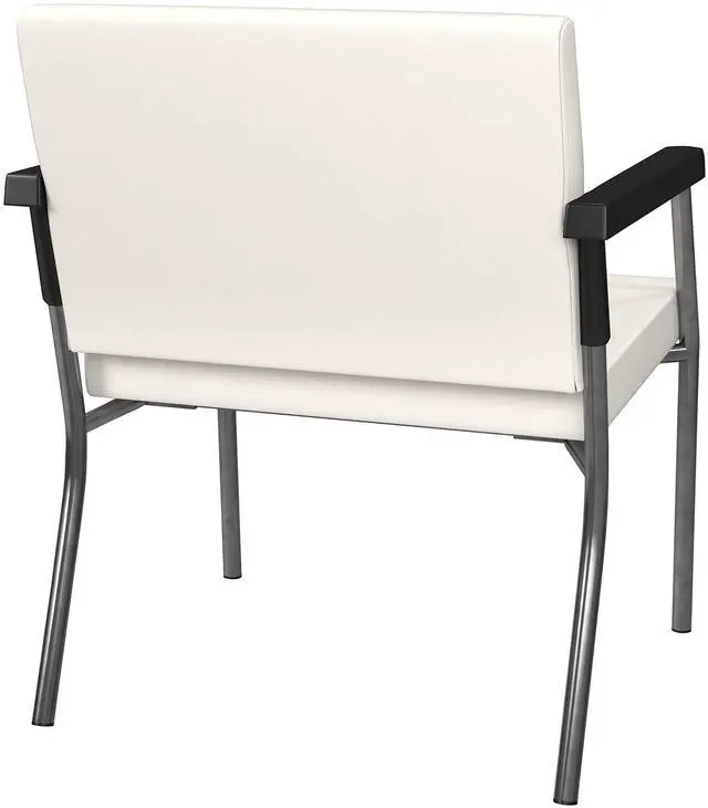 Alt view image 8 of 11 - WorkSmart Guest Chair with soft PU Arms, Sturdy Titanium Metal Frame