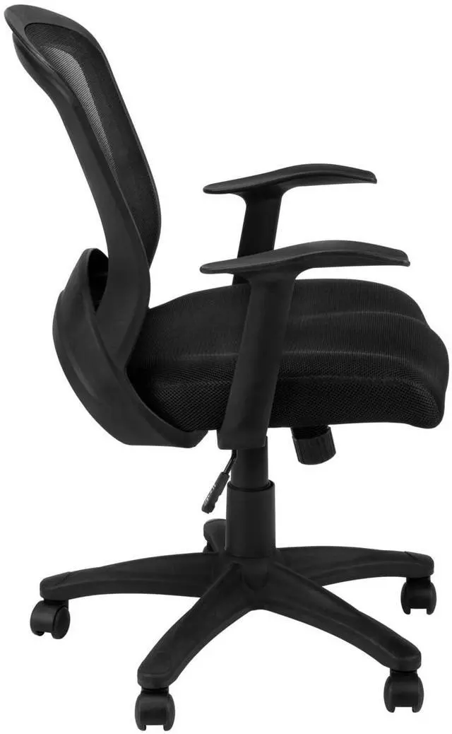 Alt view image 8 of 8 - Monarch Specialties Mesh Mid-Back/Multi-Position Office Chair, Black