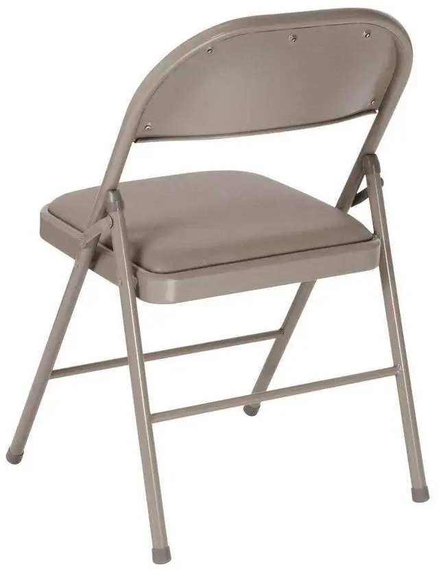 Alt view image 6 of 7 - Flash Furniture 4 Pack HERCULES Series Double Braced Gray Vinyl Folding Chair