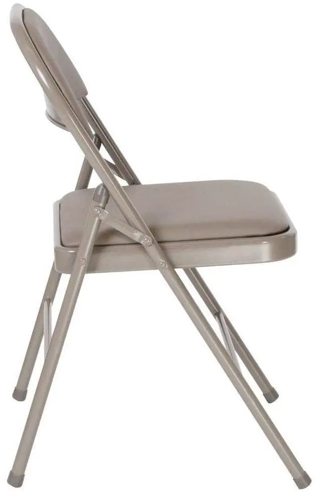 Alt view image 7 of 7 - Flash Furniture 4 Pack HERCULES Series Double Braced Gray Vinyl Folding Chair