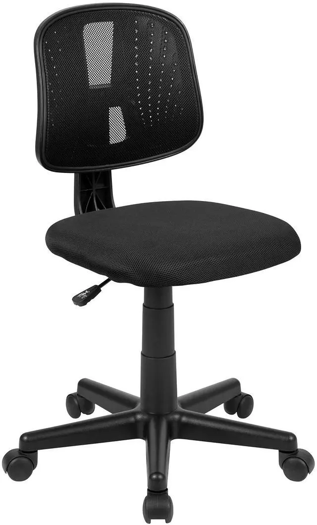 Alt view image 8 of 13 - Flash Fundamentals Mid-Back Black Mesh Swivel Task Office Chair with Pivot Back, BIFMA Certified
