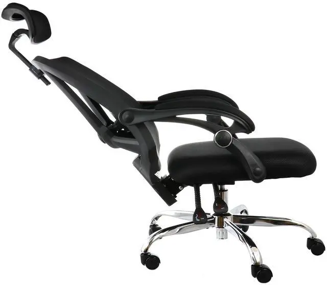 Alt view image 10 of 14 - Elama Full Back Mesh Adjustable Office Chair with Headrest in Black