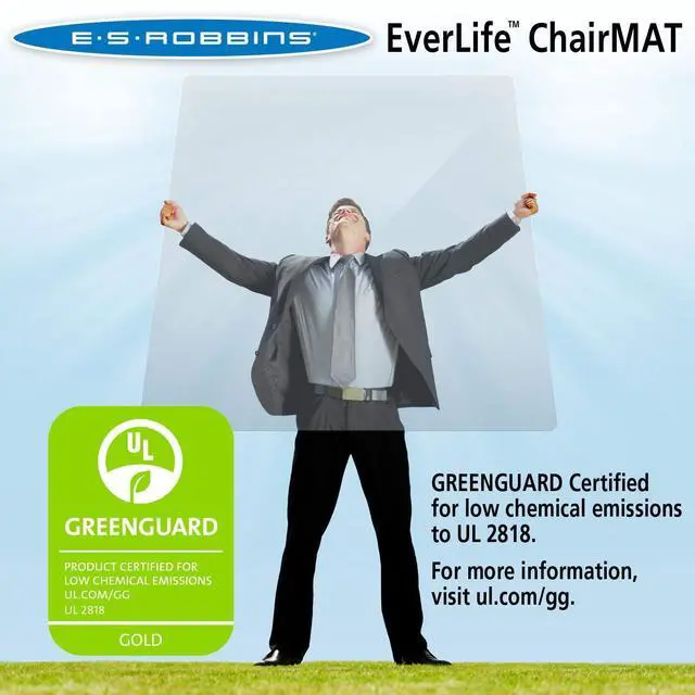 Alt view image 9 of 9 - ES Robbins 122785 EverLife 66 by 60 Inch Workstation Computer Desk Chair Mat