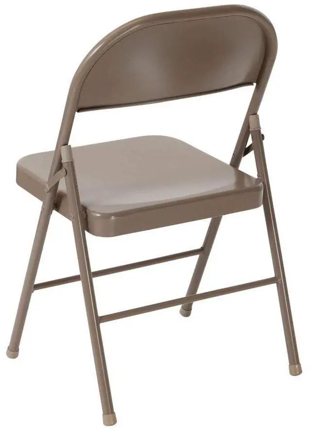 Alt view image 16 of 17 - 2 Pack HERCULES Series Double Braced Beige Metal Folding Chair