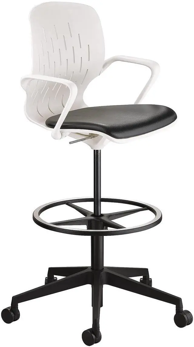 Alt view image 6 of 9 - Safco Shell Extended-Height Chair White