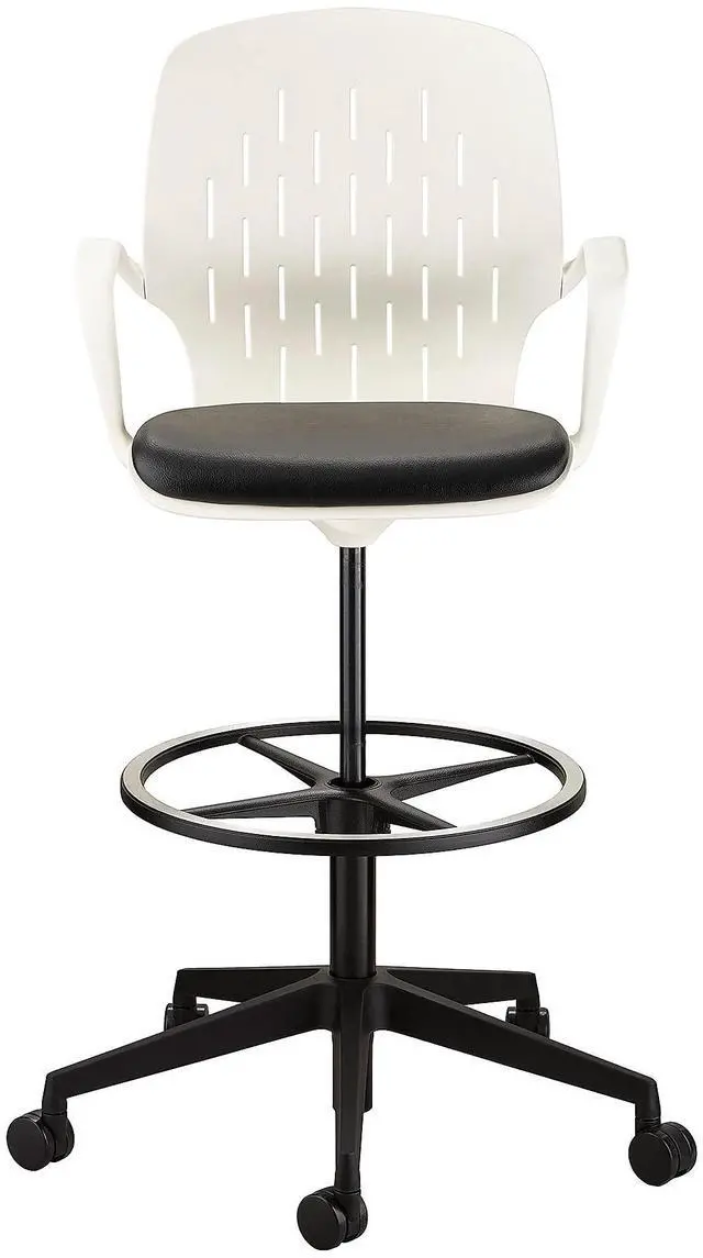 Alt view image 7 of 9 - Safco Shell Extended-Height Chair White