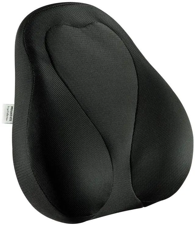 Alt view image 2 of 8 - Mount-It! Office Chair Cushion, Lumbar Support Pillow for Office Chair, Back Support for Work, Office, Gaming with Memory Foam Filling for Back Pain Relief, Improve Posture, Black with Washable Cover