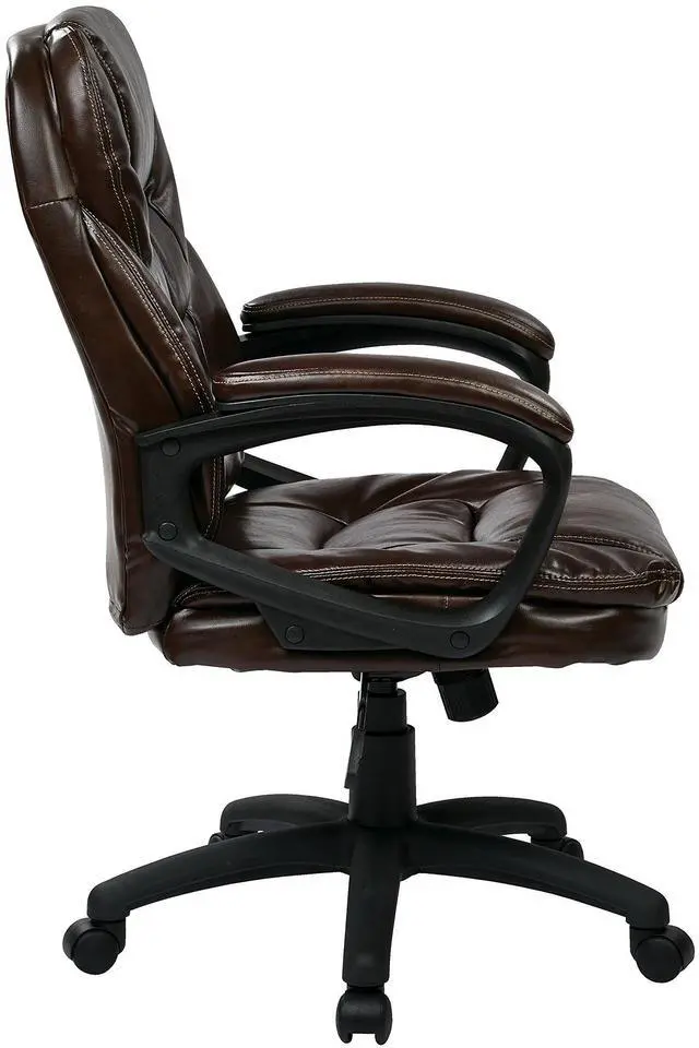Alt view image 15 of 16 - Office Star Faux Leather Managers Chair with Padded Arms