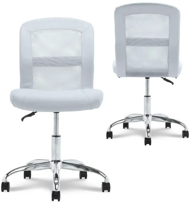 Alt view image 6 of 6 - Serta Essentials Computer Chair, Blue Sky Faux Leather and Mesh