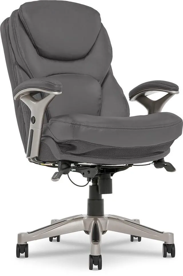 Alt view image 2 of 7 - Serta Works Executive Office Chair with Back in Motion Technology, Opportunity Gray Bonded Leather
