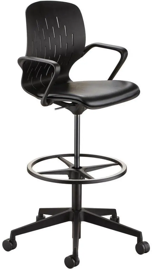 Alt view image 6 of 10 - Safco Shell Extended-Height Chair Black