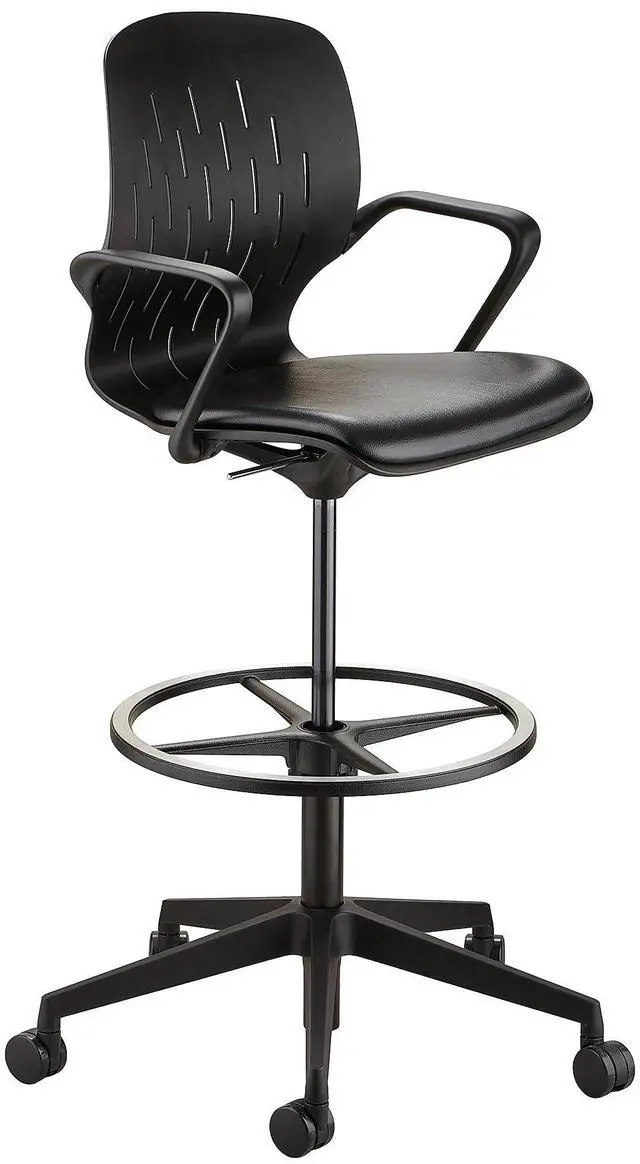 Alt view image 7 of 10 - Safco Shell Extended-Height Chair Black