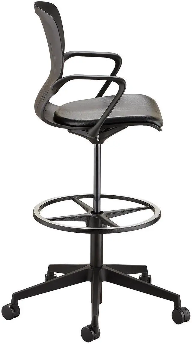 Alt view image 8 of 10 - Safco Shell Extended-Height Chair Black