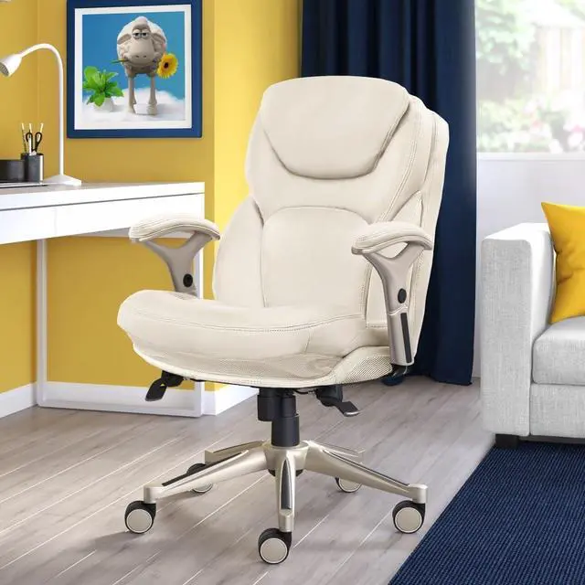 Main image of Serta Works Executive Office Chair with Back in Motion Technology, Inspired Ivory Bonded Leather