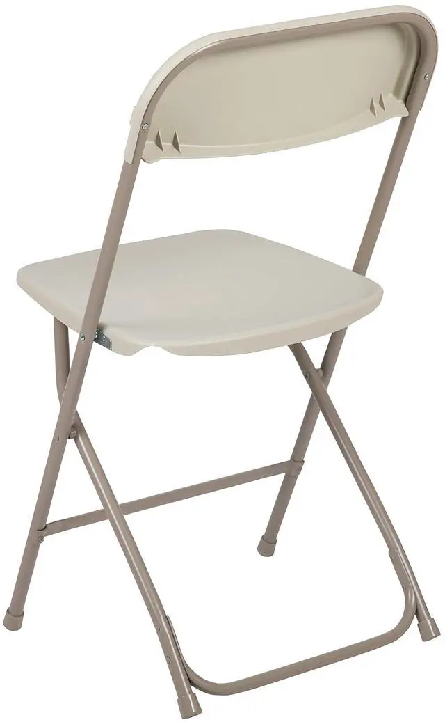 Alt view image 14 of 14 - Flash Furniture Plastic Folding Chair Beige Set of 4 (4LEL3BEIGE)