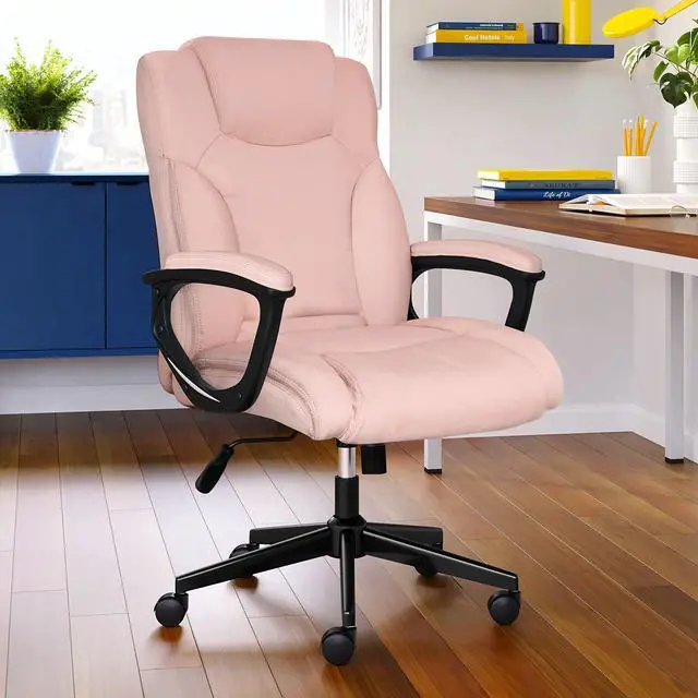 Alt view image 3 of 7 - Serta Style Hannah II Office Chair, Harvard Pink Microfiber