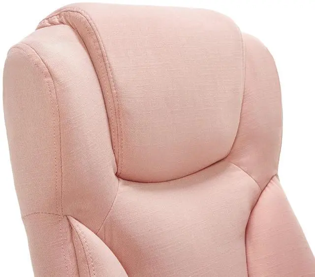 Alt view image 5 of 7 - Serta Style Hannah II Office Chair, Harvard Pink Microfiber