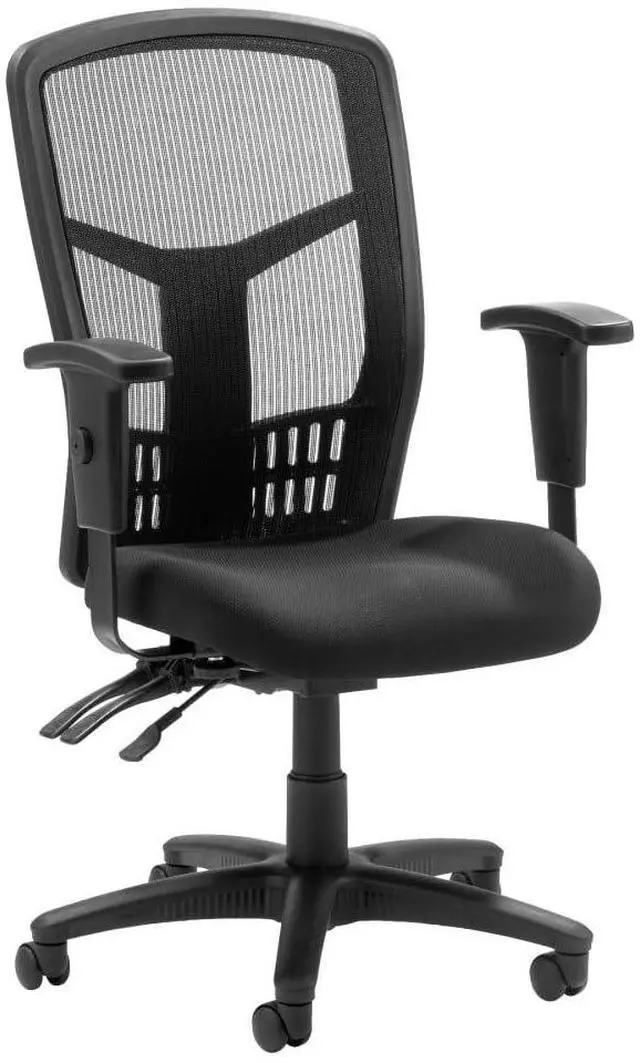 Alt view image 14 of 16 - Lorell Exec High-Back Chair Mesh 28-1/2"x28-1/2"x45 Black 86200