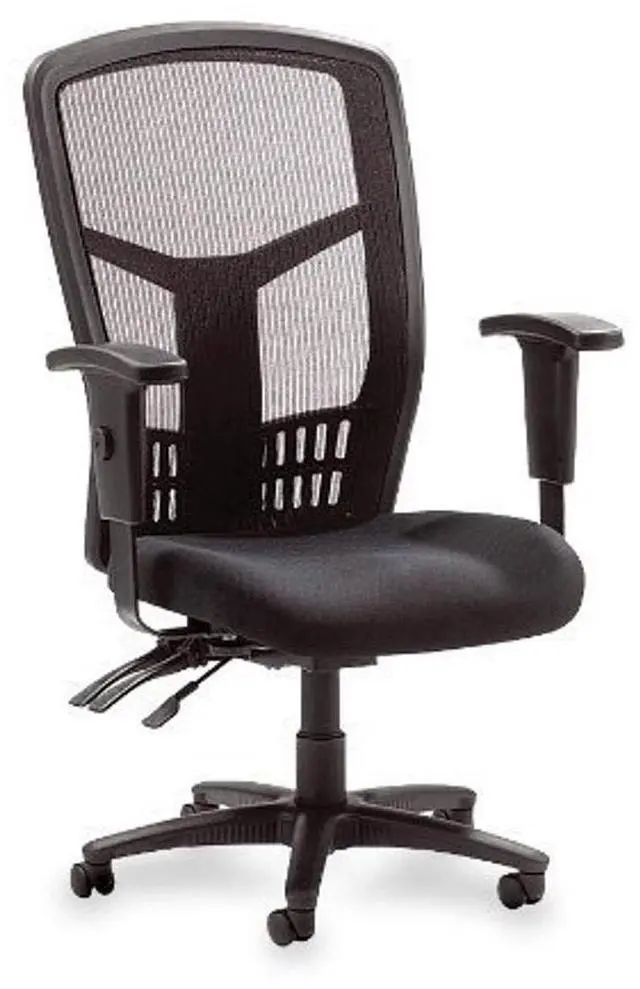 Alt view image 15 of 16 - Lorell Exec High-Back Chair Mesh 28-1/2"x28-1/2"x45 Black 86200