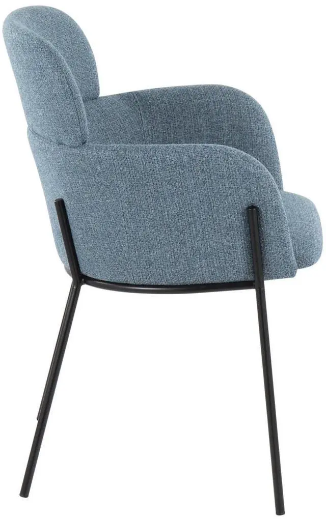 Alt view image 4 of 7 - LumiSource Milan Chair, Upholstered Dining Chairs, Contemporary Dining Chair, Kitchen Chairs for Dining Table, Dining Chairs Set of 2