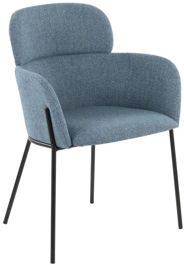 Alt view image 3 of 7 - LumiSource Milan Chair, Upholstered Dining Chairs, Contemporary Dining Chair, Kitchen Chairs for Dining Table, Dining Chairs Set of 2