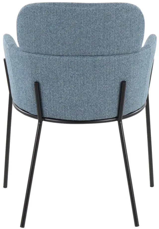 Alt view image 6 of 7 - LumiSource Milan Chair, Upholstered Dining Chairs, Contemporary Dining Chair, Kitchen Chairs for Dining Table, Dining Chairs Set of 2