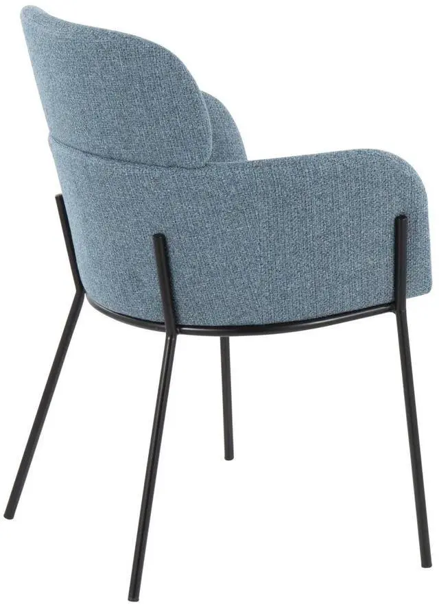 Alt view image 5 of 7 - LumiSource Milan Chair, Upholstered Dining Chairs, Contemporary Dining Chair, Kitchen Chairs for Dining Table, Dining Chairs Set of 2