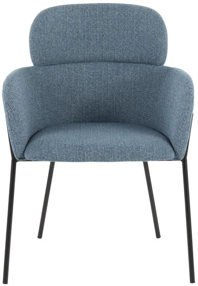 Alt view image 7 of 7 - LumiSource Milan Chair, Upholstered Dining Chairs, Contemporary Dining Chair, Kitchen Chairs for Dining Table, Dining Chairs Set of 2