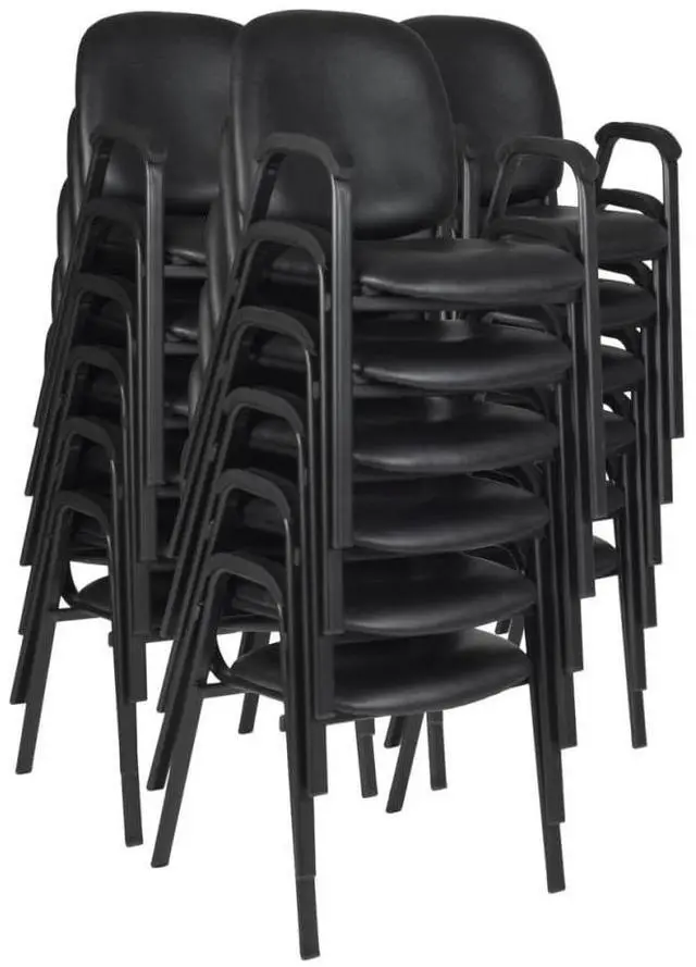 Main image of Regency Ace Vinyl Stack Chair (Set of 18), Black