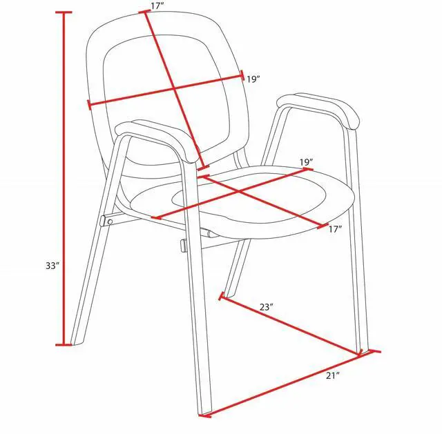 Alt view image 4 of 7 - Regency Ace Vinyl Stack Chair (Set of 18), Black