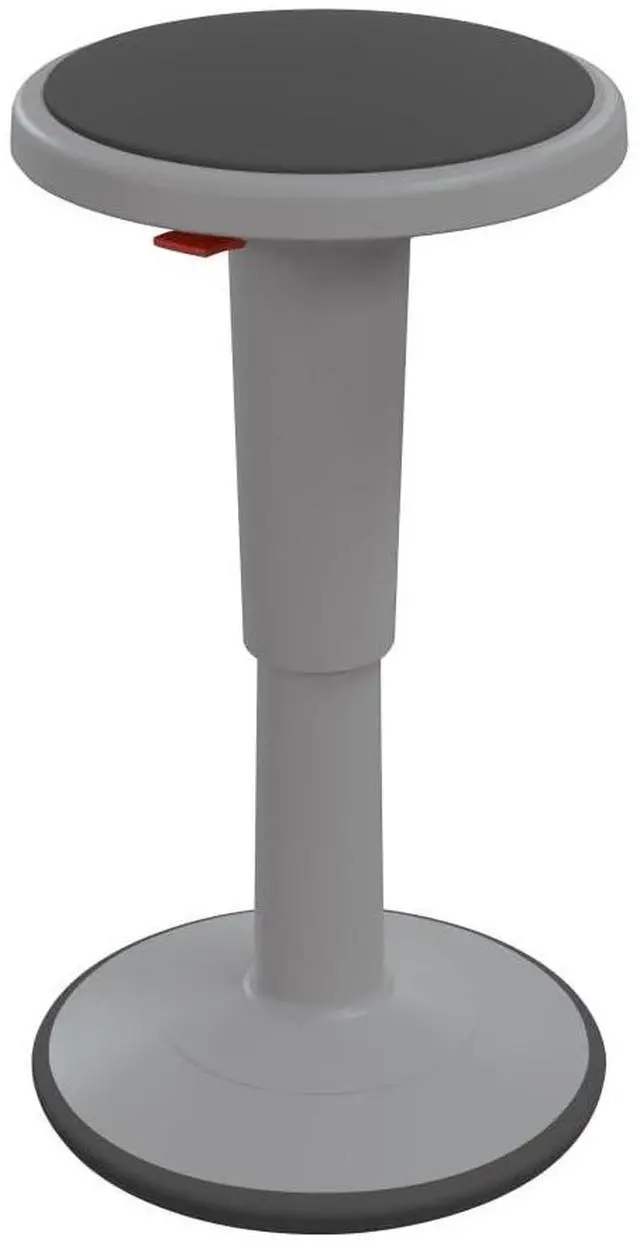 Alt view image 4 of 5 - MooreCo Hierarchy Height Adjustable Active Grow Stool, 14"  18"H X 13"W X 13"D, Gray Color (50960-GRAY)