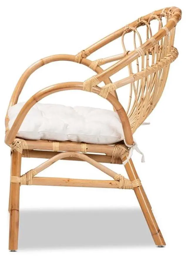 Alt view image 17 of 20 - Baxton Studio Benicia Modern Bohemian Natural Brown Rattan Dining Chair