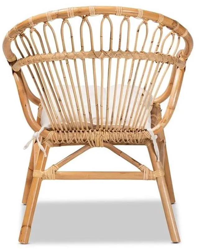 Alt view image 18 of 20 - Baxton Studio Benicia Modern Bohemian Natural Brown Rattan Dining Chair