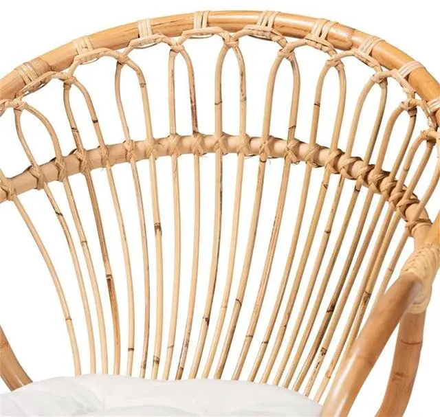 Alt view image 19 of 20 - Baxton Studio Benicia Modern Bohemian Natural Brown Rattan Dining Chair
