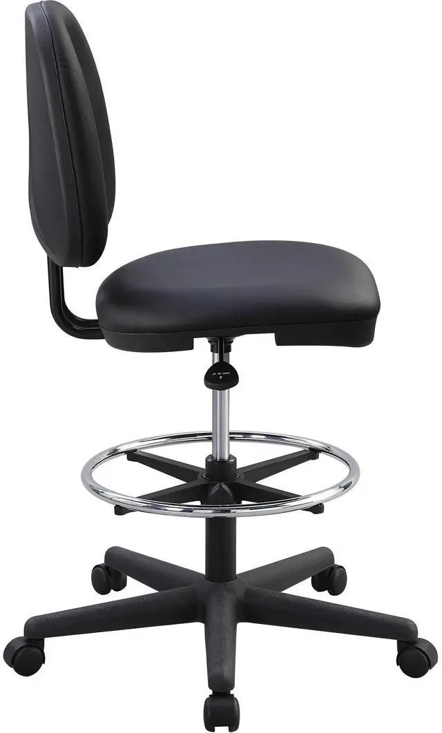 Alt view image 4 of 8 - Lorell 62627 Vinyl Contoured Back Stool