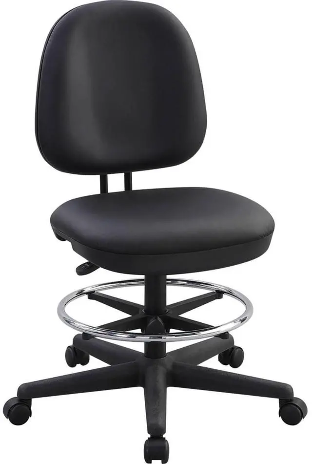 Alt view image 5 of 8 - Lorell 62627 Vinyl Contoured Back Stool