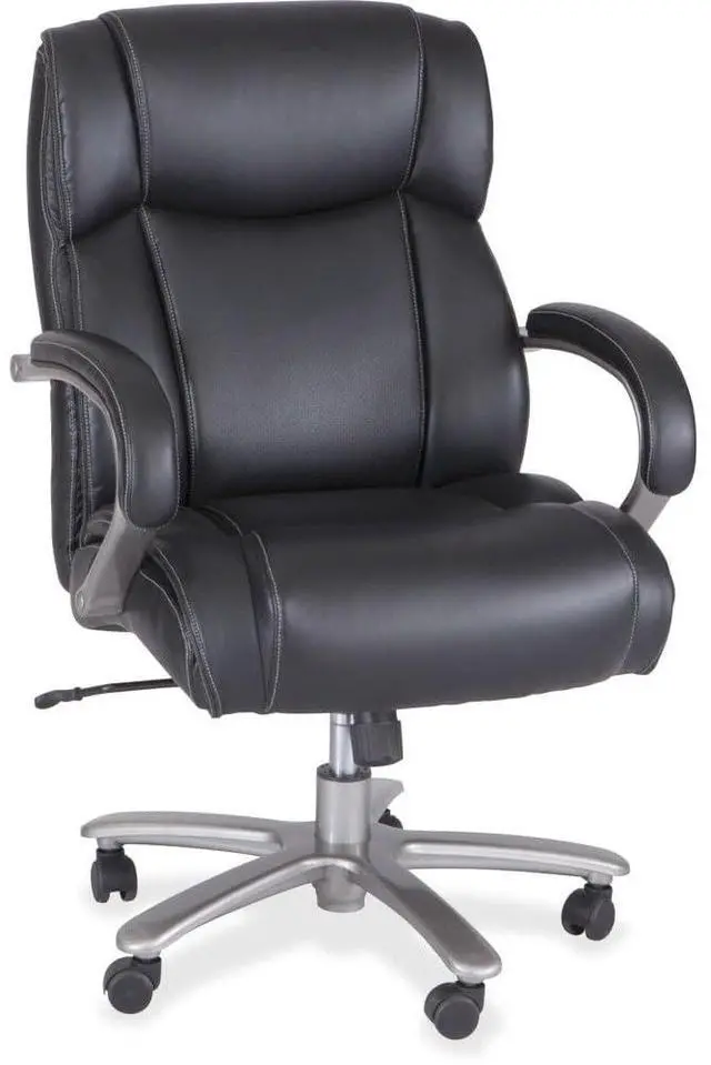 Alt view image 4 of 8 - Safco Chair Big&Tall 400 lb Cap 24-1/2"x30-3/4"x42"-46" Black 3503BL