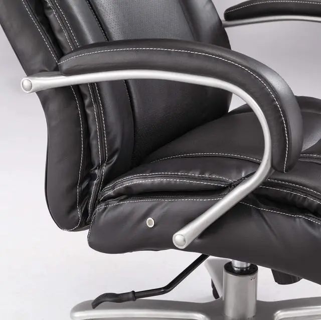 Alt view image 7 of 8 - Safco Chair Big&Tall 400 lb Cap 24-1/2"x30-3/4"x42"-46" Black 3503BL
