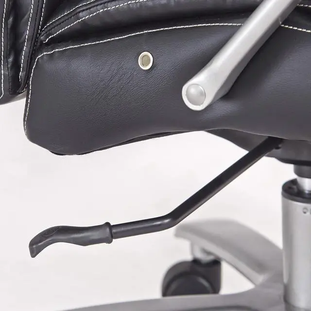 Alt view image 8 of 8 - Safco Chair Big&Tall 400 lb Cap 24-1/2"x30-3/4"x42"-46" Black 3503BL