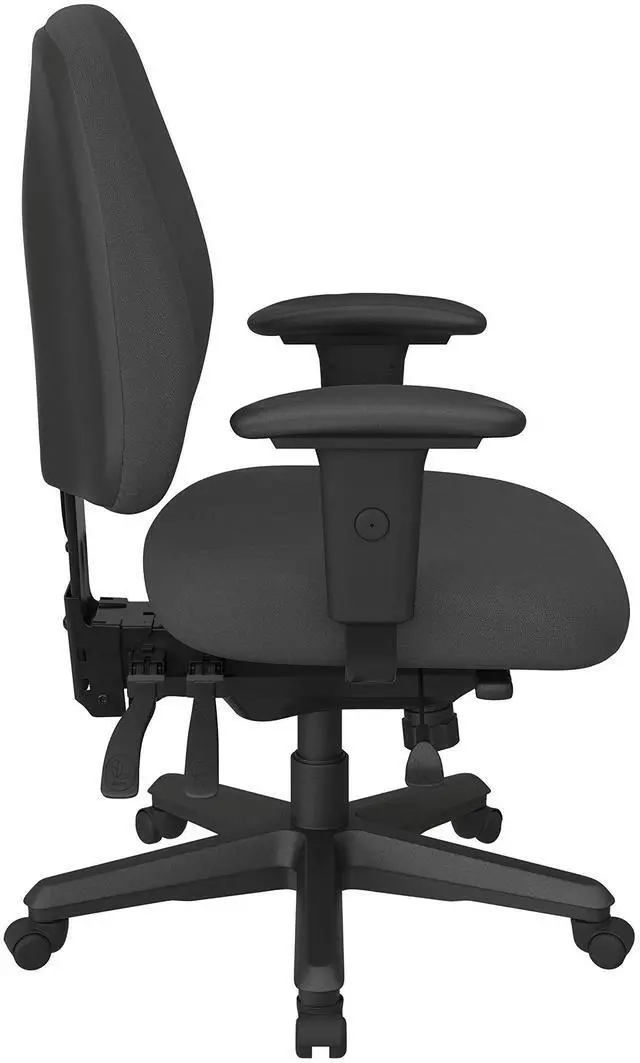 Alt view image 4 of 6 - OFFICE STAR 43808-226 Fabric Desk Chair, 3-1/2", Adjustable Arms, Gray