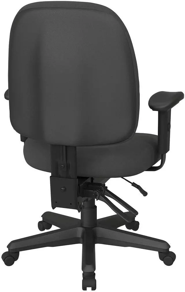 Alt view image 5 of 6 - OFFICE STAR 43808-226 Fabric Desk Chair, 3-1/2", Adjustable Arms, Gray