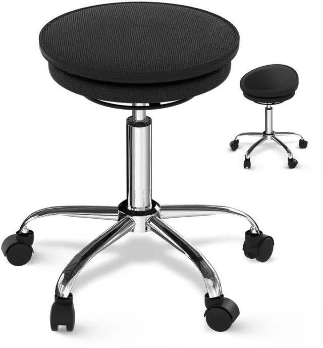 Alt view image 2 of 7 - Uncaged Ergonomics Wobble Stool Air 25.5" Active Balance Stool Fabric Seat (WSA-b) WSA-B