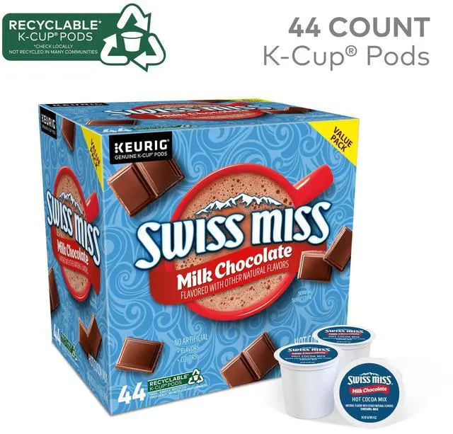 Alt view image 2 of 7 - Swiss Miss Milk Chocolate Hot Cocoa, Single-Serve Keurig K-Cup Pods, Hot Chocolate, 44 Count