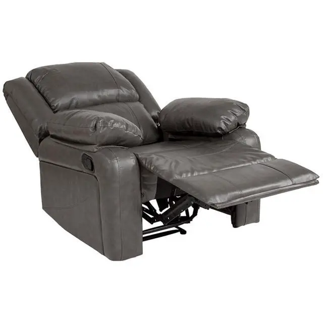 Alt view image 13 of 14 - Harmony Series Gray LeatherSoft Recliner